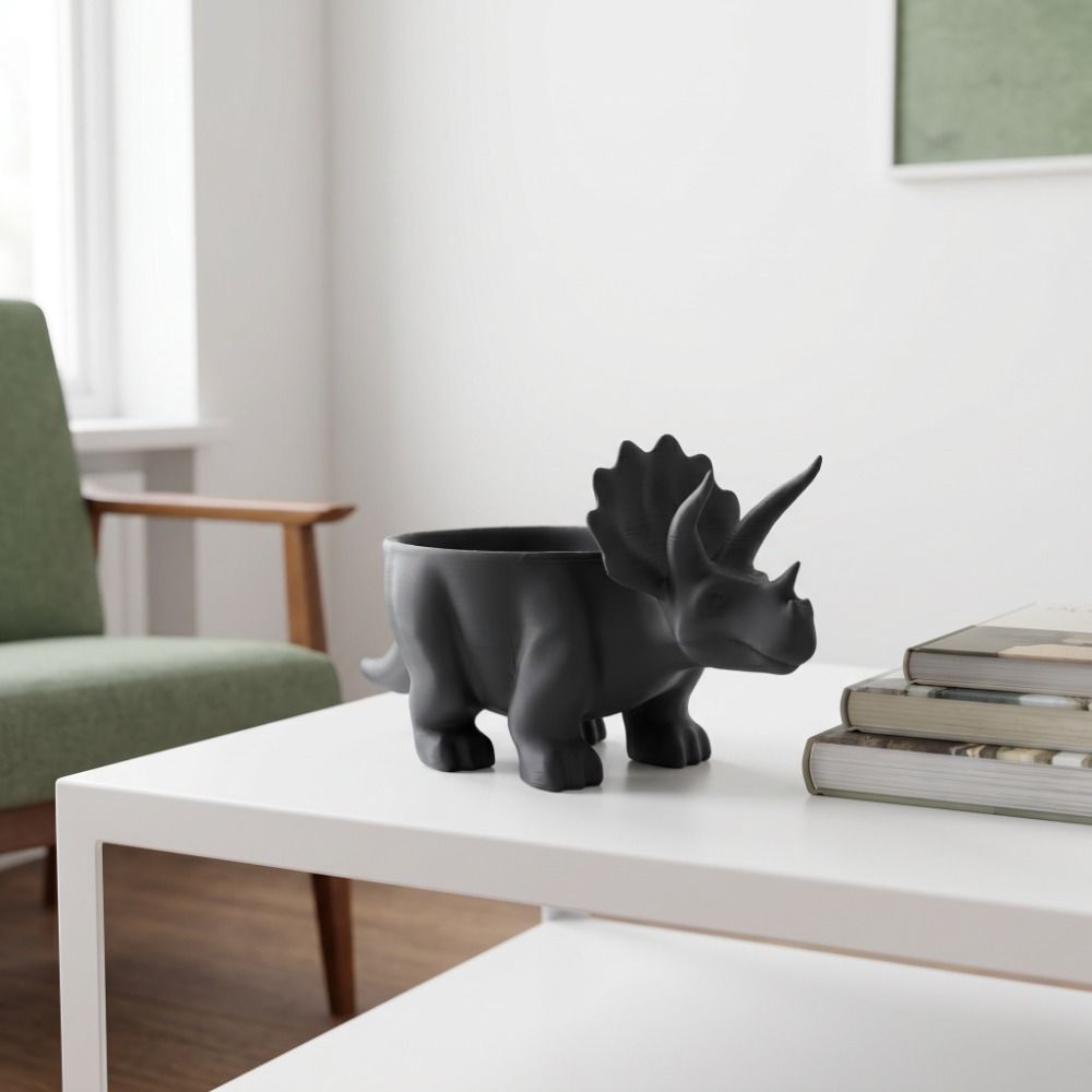 Plant Desk Mini - Tierfigur 3D-Gedruckter Dinosaurier-Blumentopf Lustige Schreibtischdekoration Mini-Blumentopf