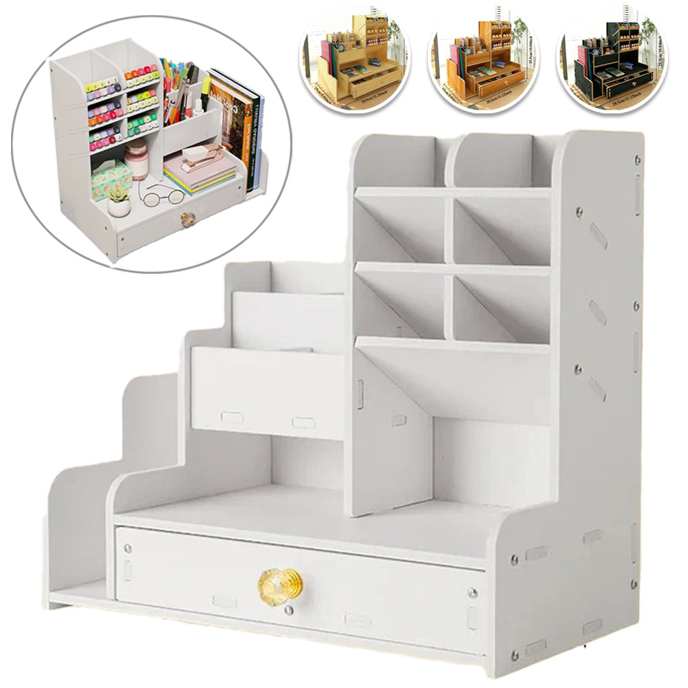 Home Office Freelancer - Stifthalter aus Holz, Schreibtisch-Organizer, Aufbewahrungsbox, große
