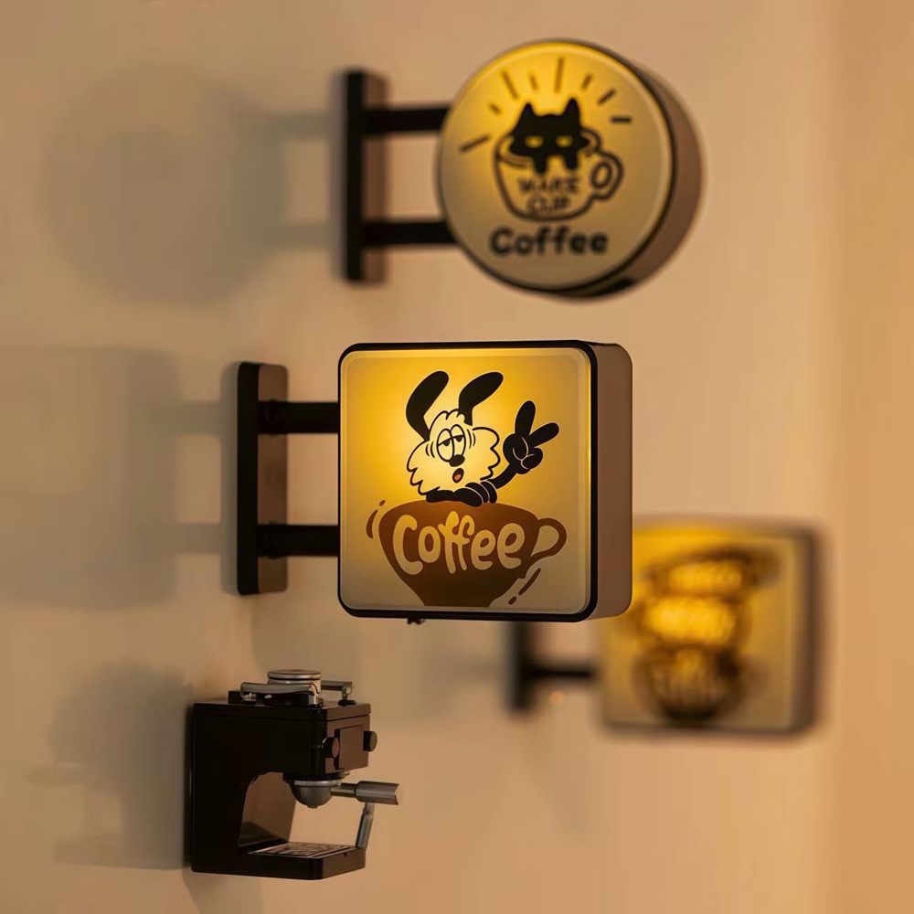 Letter Tray Desk - American Coffee Shop Beleuchtete Kühlschrank Magnetische