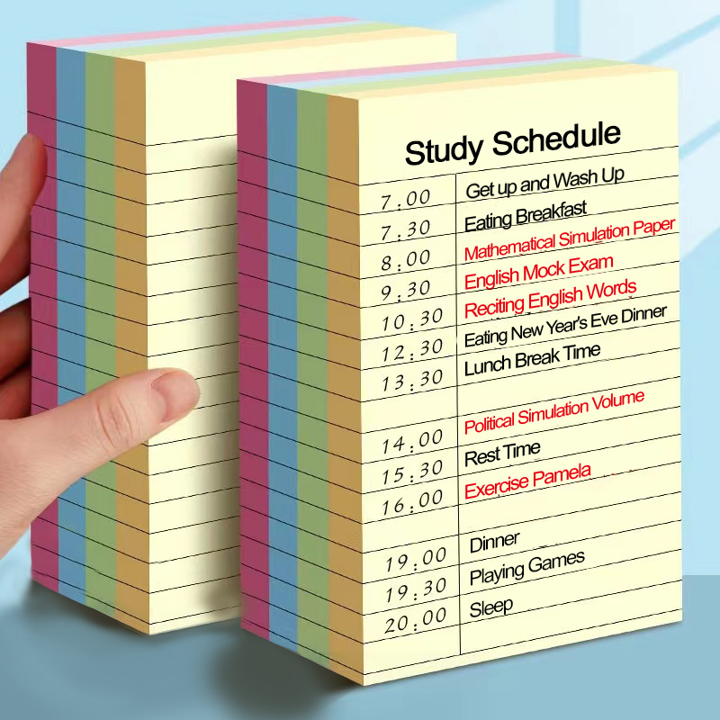 Sticky Note Dispenser - 200 Blatt Line Haftnotizen, 4 Farben,