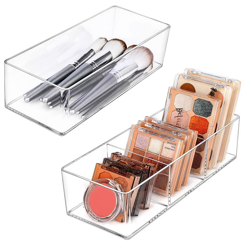 Home Office Desk With Drawers - Acryl-Kosmetik-Aufbewahrungsbox für Lippenstift, Make-up-Pinsel, geschichtete Aufbewahrung,