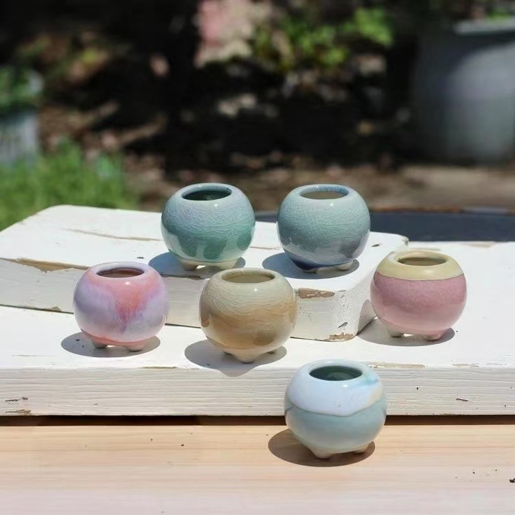 Plant Desk Mini - 6Pcs Mini Blumentopf Sukkulenten Kleine Sukkulente