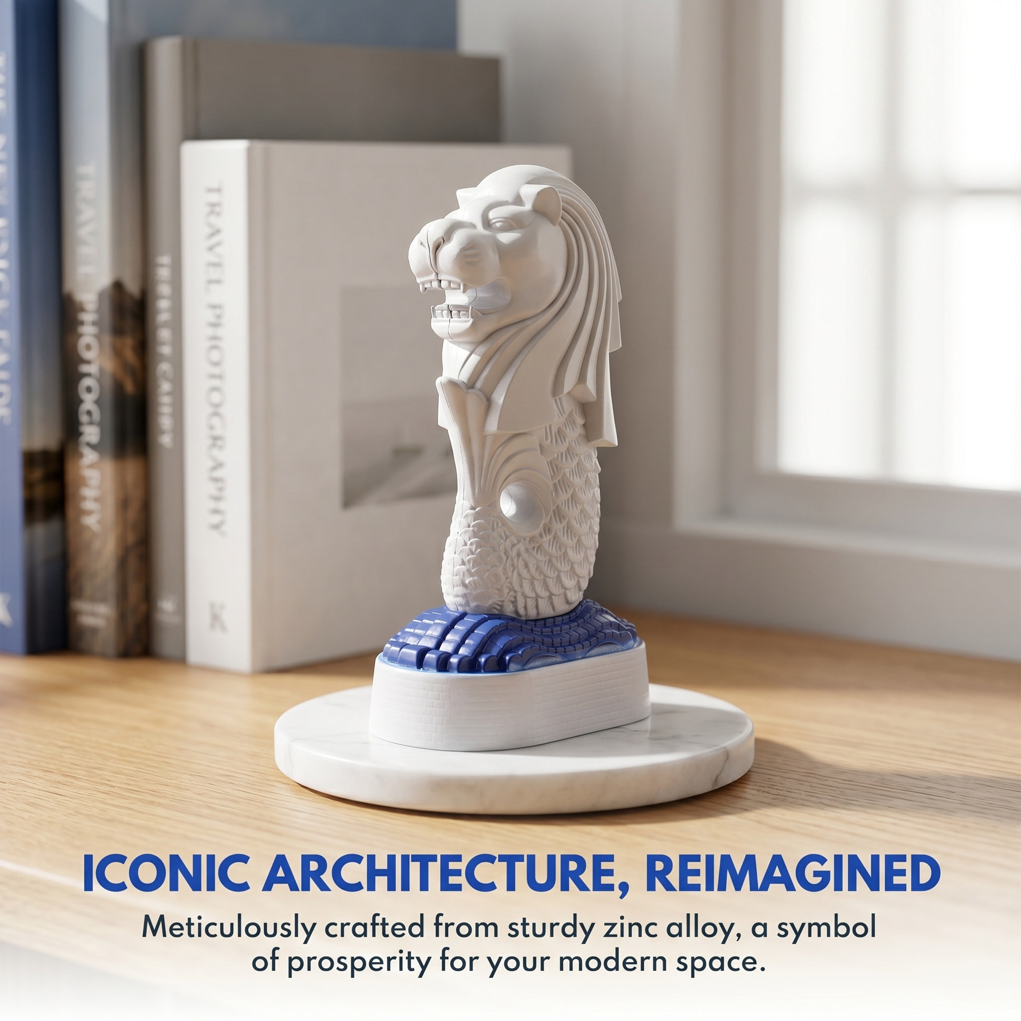 Home Office Singapore - Singapur Merlion Dekorative Löwenskulptur Premium Handgefertigtes