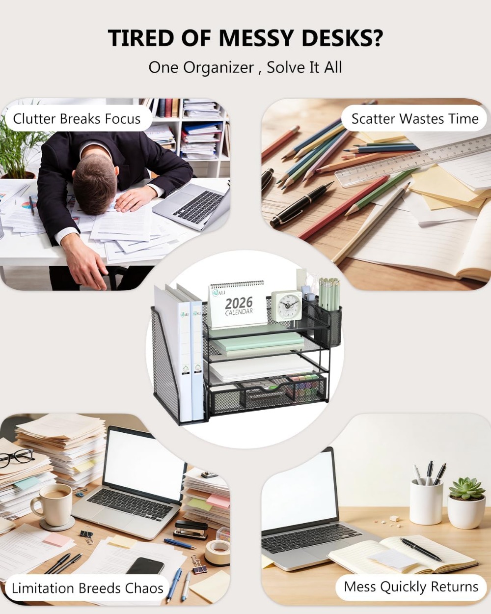 4-stufiger Schreibtisch-Organi – Home Office Desk With Drawers Bewertung und Preis