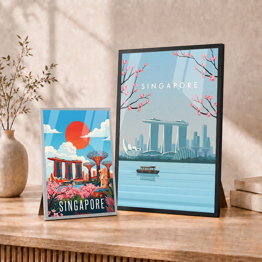 Singapur, gerahmtes Metallpost – Home Office Singapore Bewertung und Preis