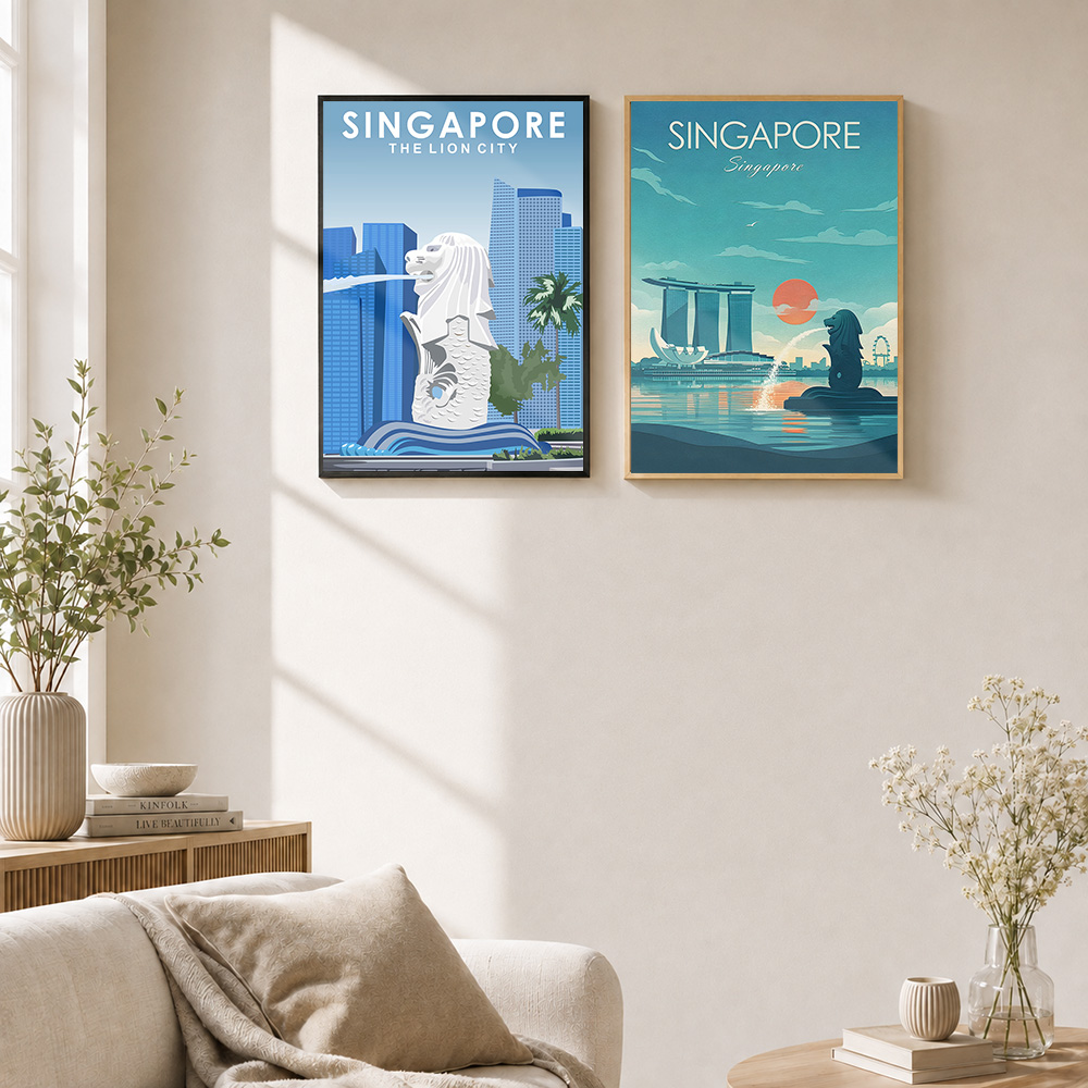 Singapur, gerahmtes Metallpost – Home Office Singapore Bewertung und Preis