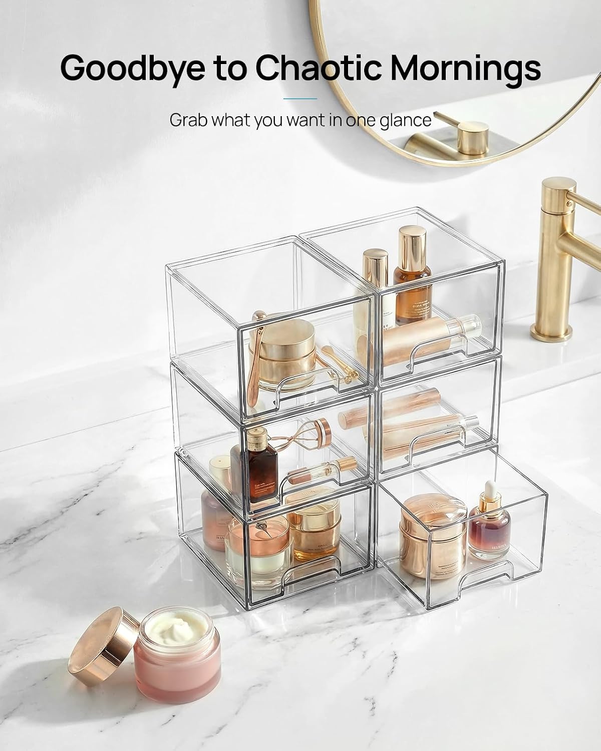 4er-Pack kleine, transparente, – Desk Drawer Small Bewertung und Preis