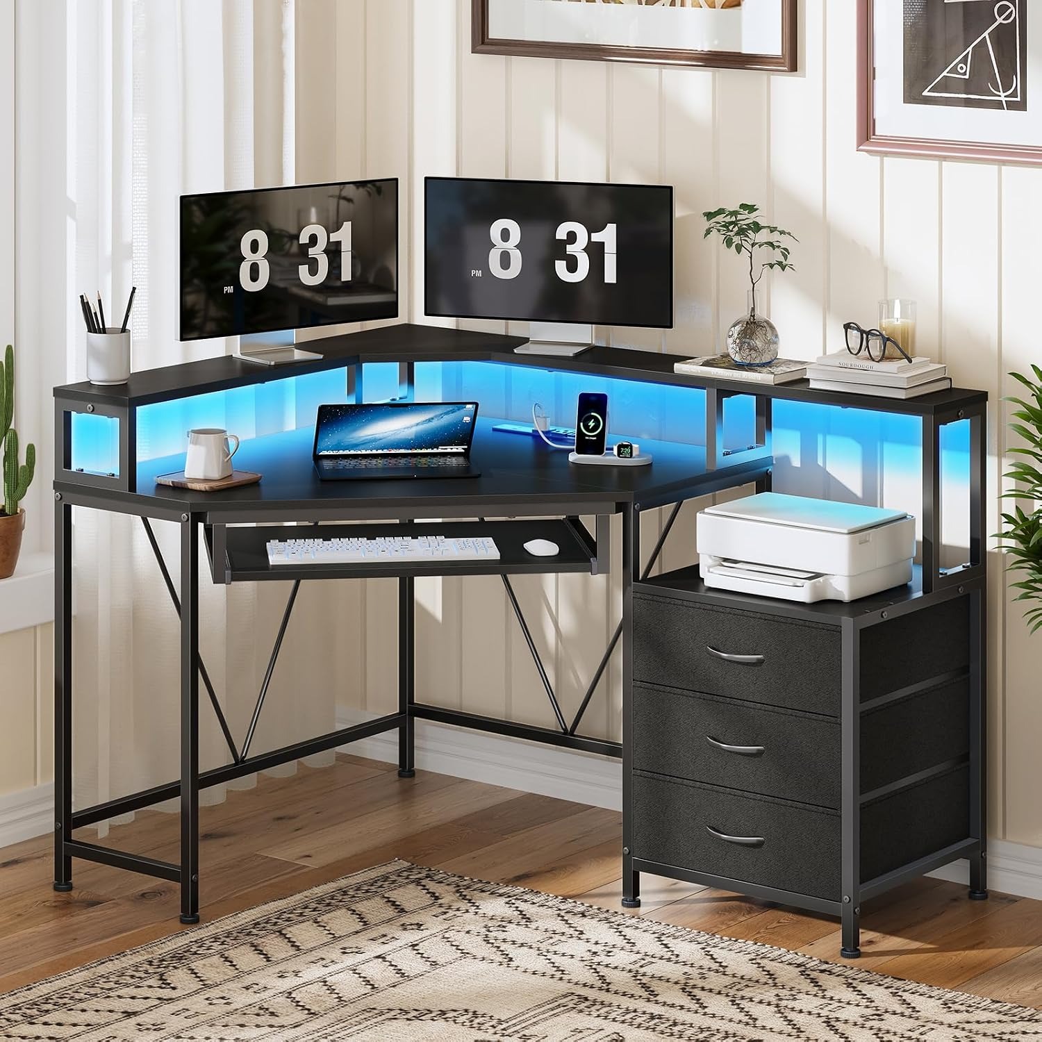 47-Zoll-Eckschreibtisch mit Sc – Desk Drawer Small Bewertung und Preis