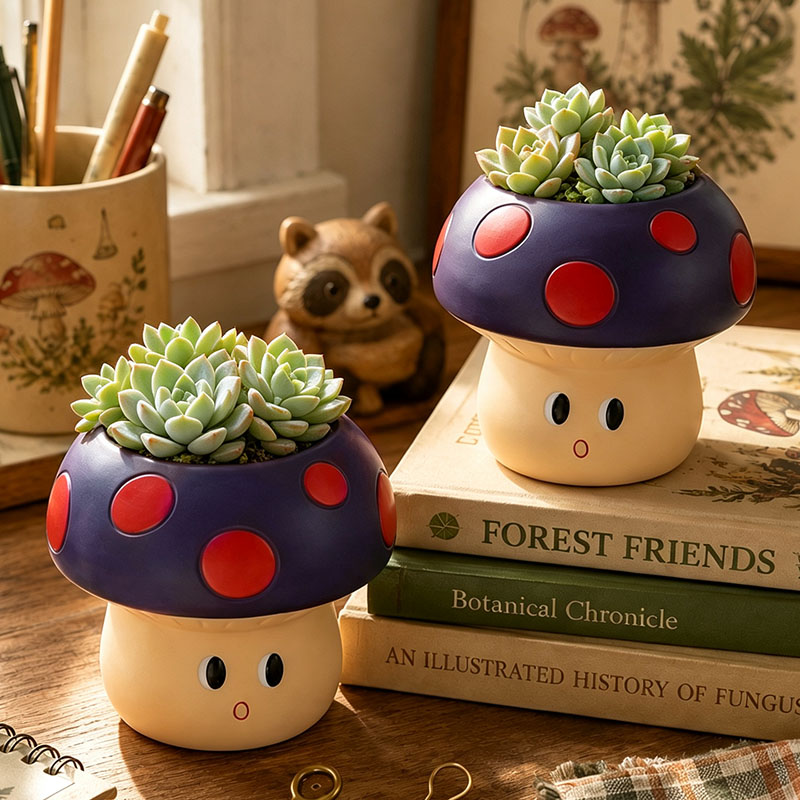 Niedlicher Cartoon-Pilz-Blumen – Plant Desk Mini Bewertung und Preis